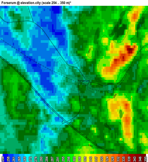 Forserum elevation map