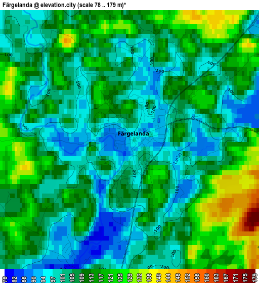 Färgelanda elevation map