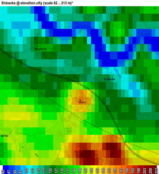 Enbacka elevation map