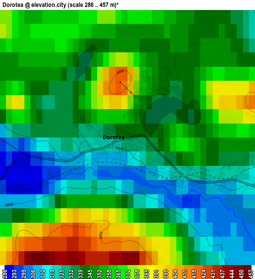 Dorotea elevation map