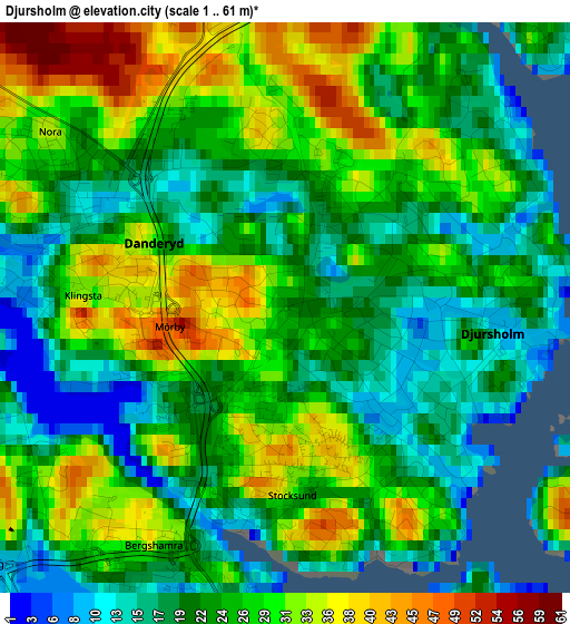 Djursholm elevation map