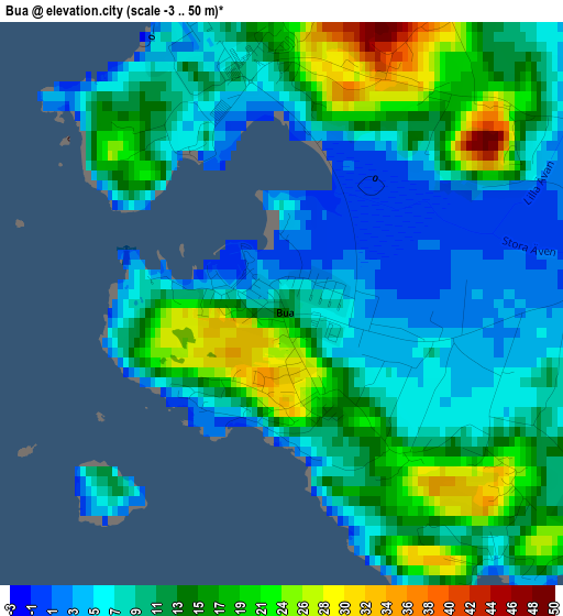 Bua elevation map