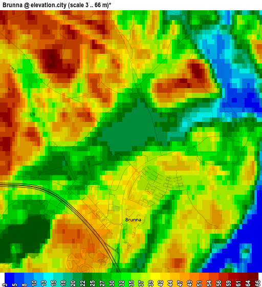 Brunna elevation map