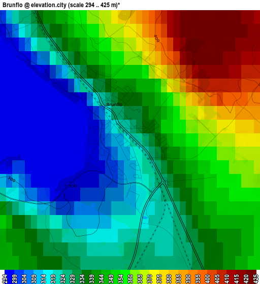 Brunflo elevation map