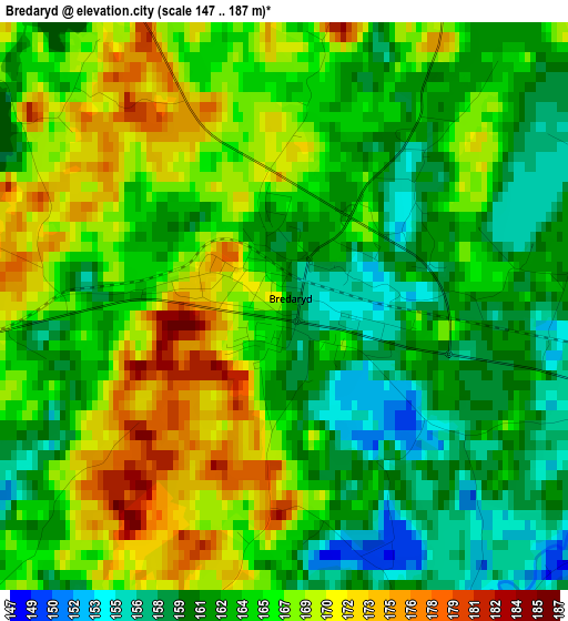 Bredaryd elevation map