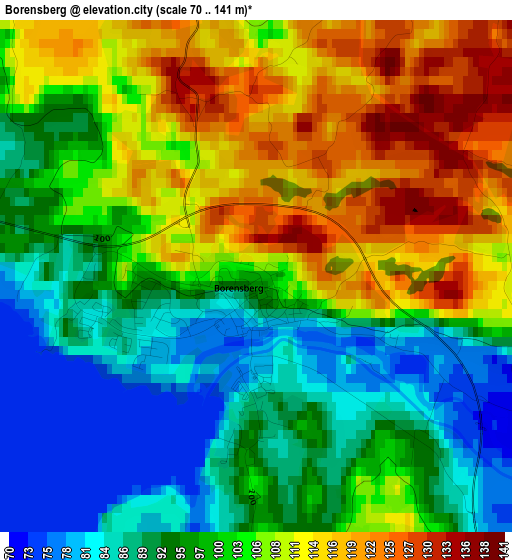 Borensberg elevation map