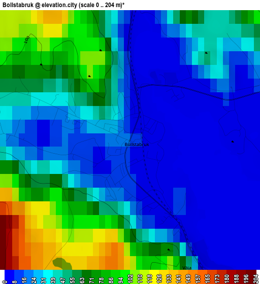 Bollstabruk elevation map