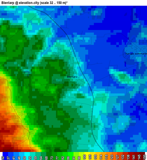 Blentarp elevation map