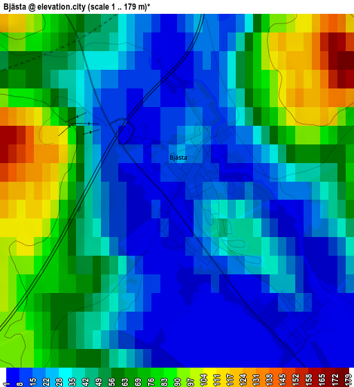 Bjästa elevation map