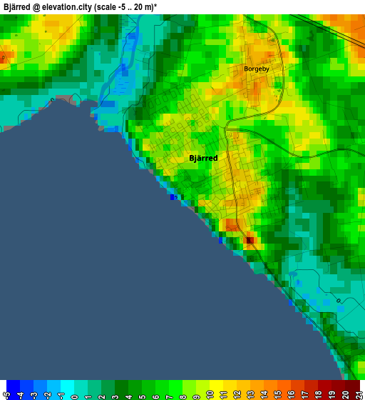 Bjärred elevation map