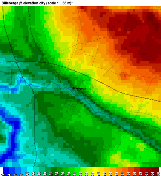 Billeberga elevation map