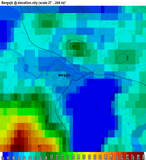 Bergsjö elevation map