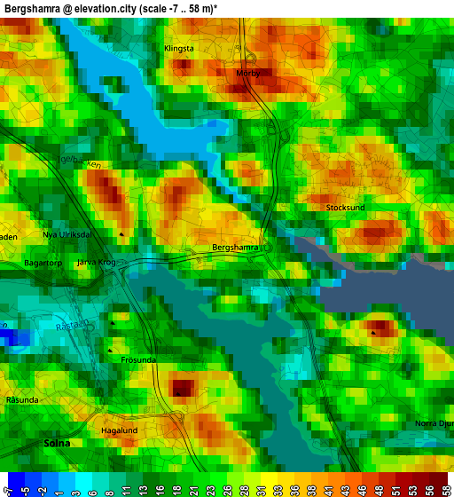 Bergshamra elevation map