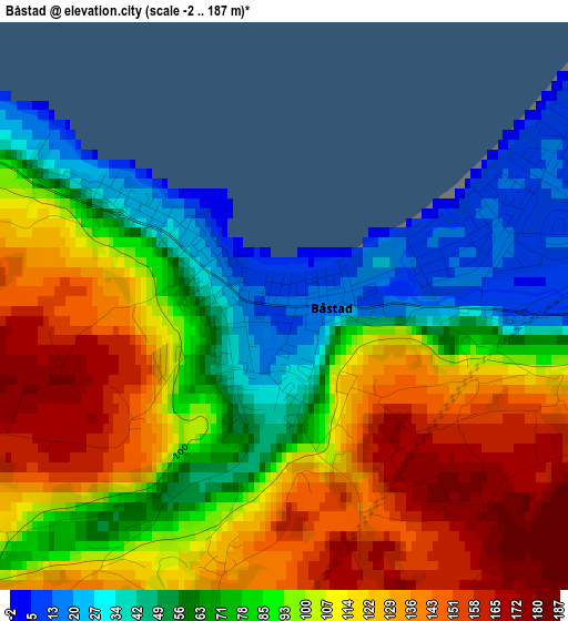 Båstad elevation map