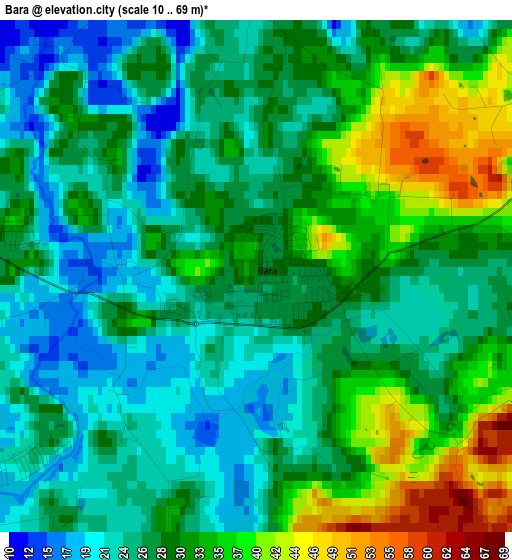 Bara elevation map