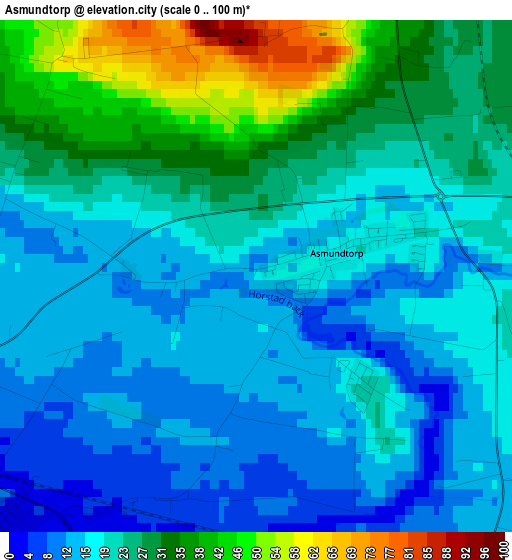 Asmundtorp elevation map