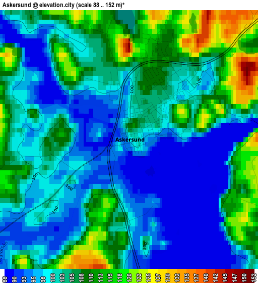 Askersund elevation map