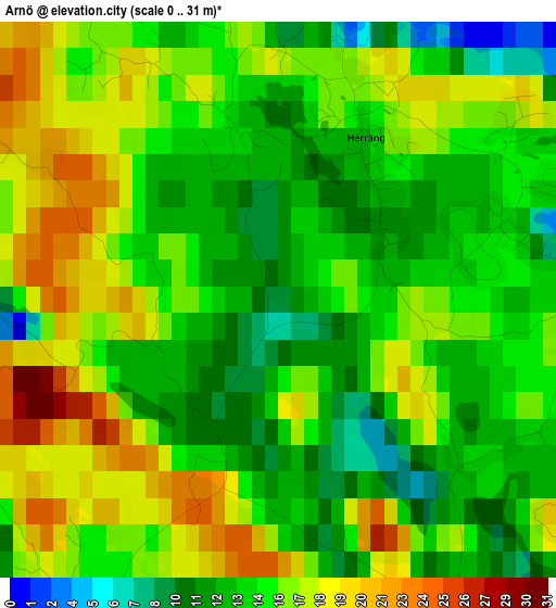 Arnö elevation map