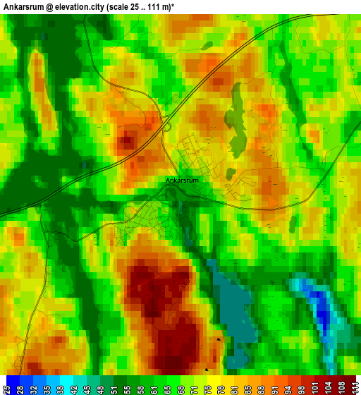 Ankarsrum elevation map