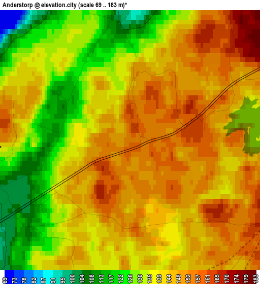 Anderstorp elevation map