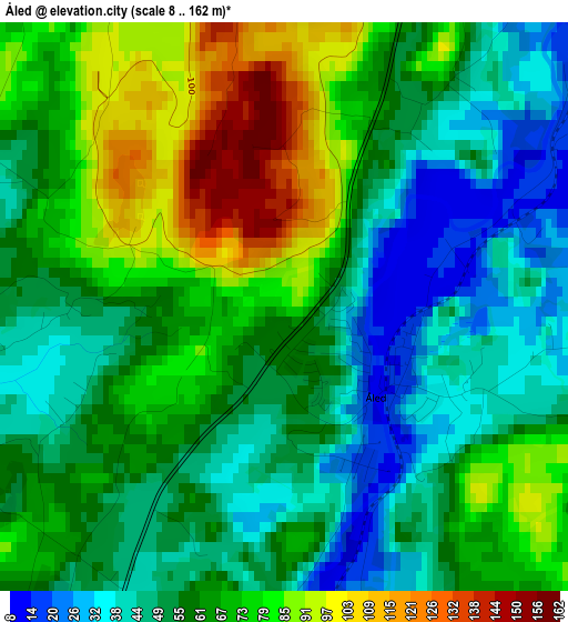 Åled elevation map
