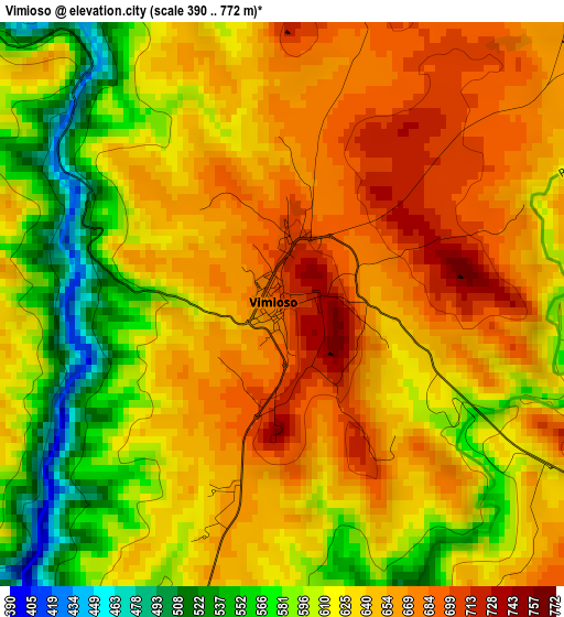 Vimioso elevation map