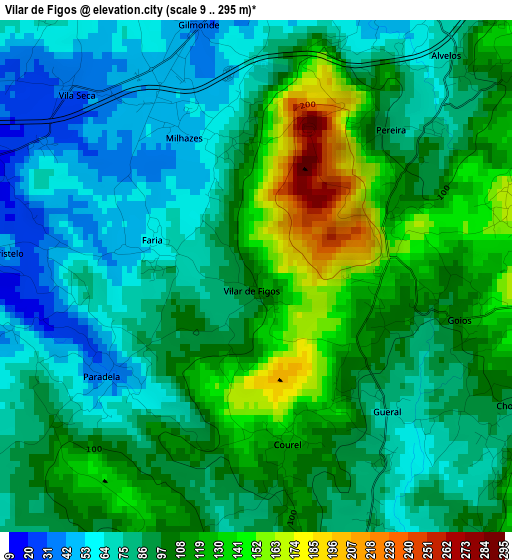 Vilar de Figos elevation map