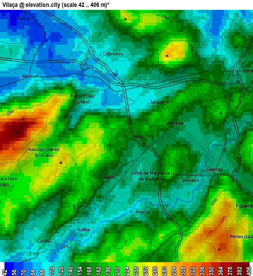 Vilaça elevation map