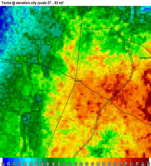 Tocha elevation map