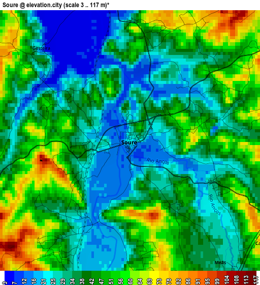 Soure elevation map