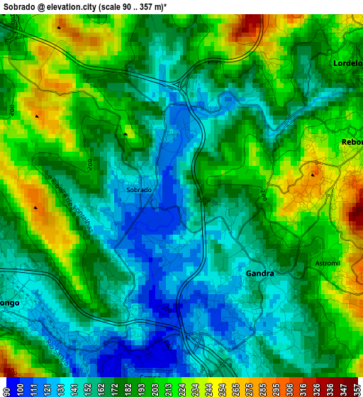 Sobrado elevation map