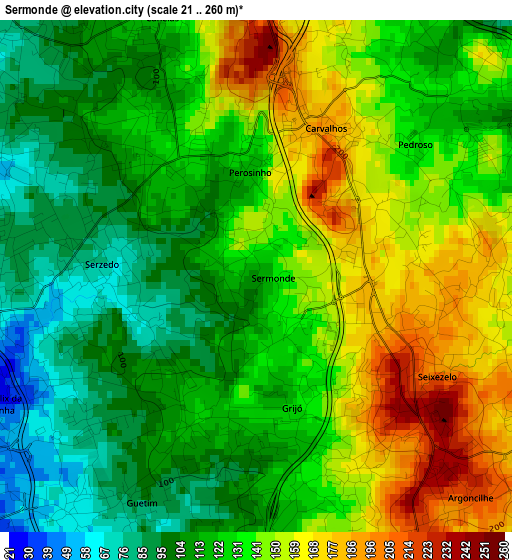 Sermonde elevation map