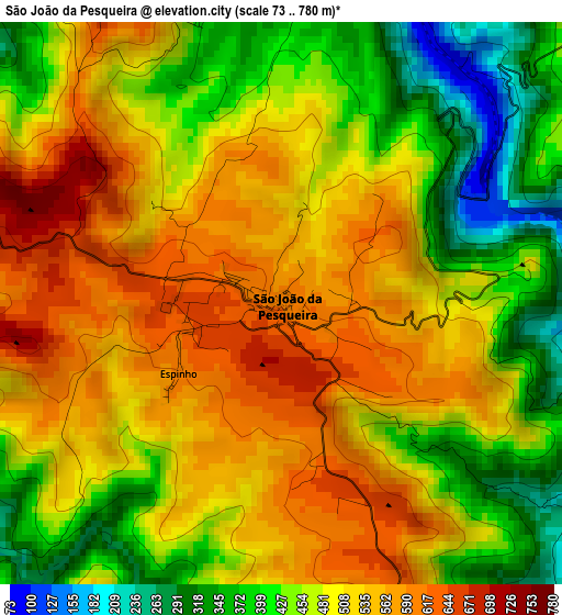 São João da Pesqueira elevation map