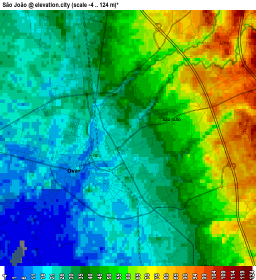 São João elevation map