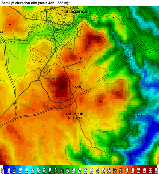 Samil elevation map