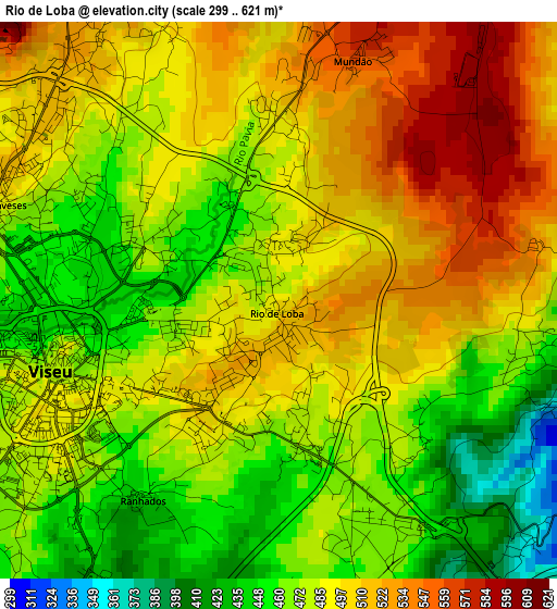 Rio de Loba elevation map