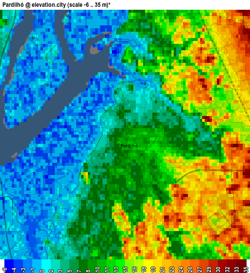 Pardilhó elevation map