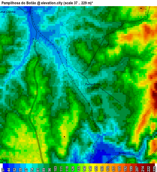 Pampilhosa do Botão elevation map