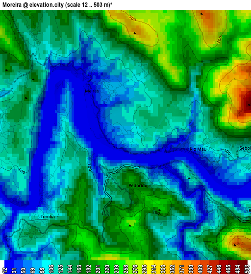 Moreira elevation map