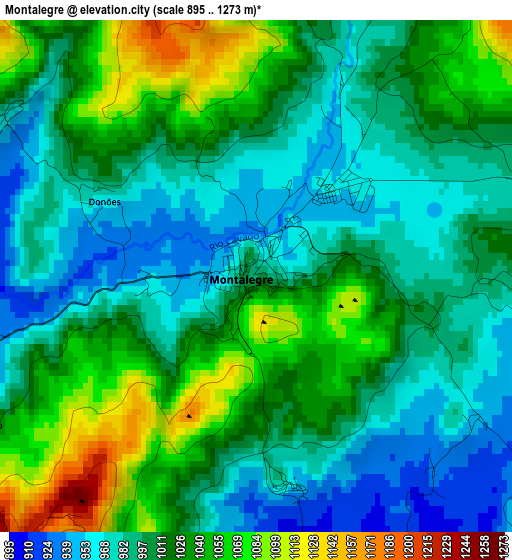 Montalegre elevation map