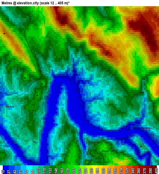 Melres elevation map
