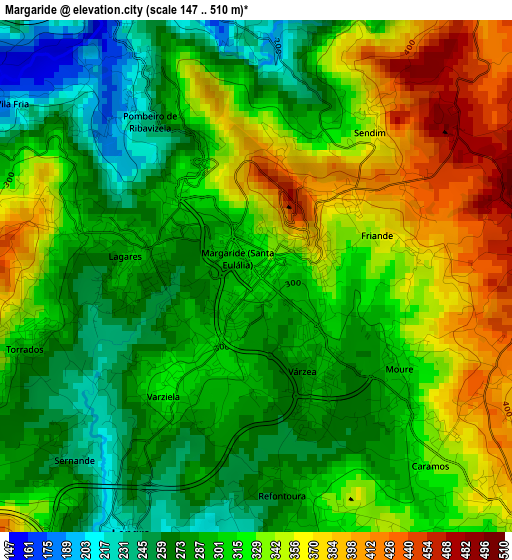 Margaride elevation map