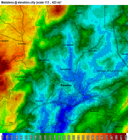 Madalena elevation map