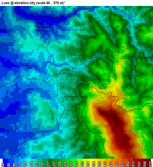 Luso elevation map