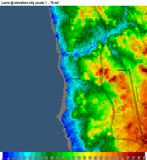 Lavra elevation map