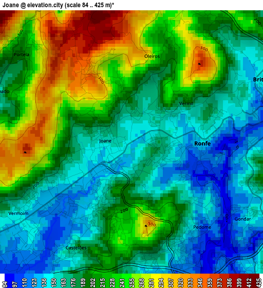 Joane elevation map