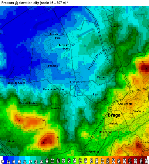 Frossos elevation map