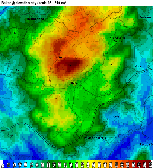 Baltar elevation map