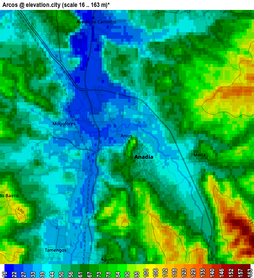 Arcos elevation map