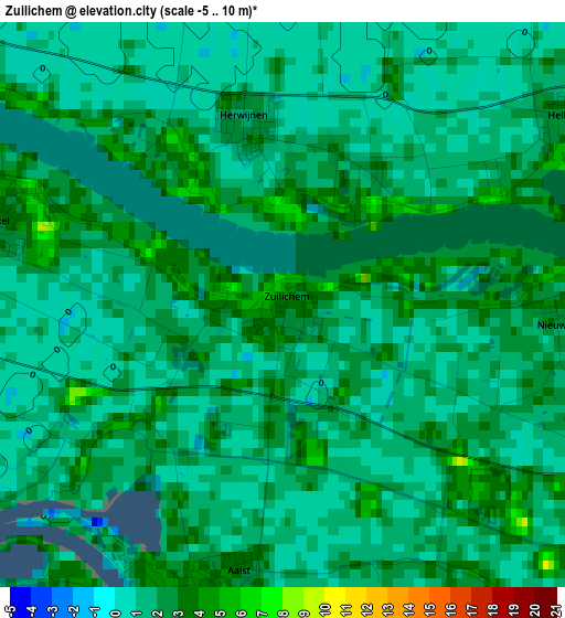 Zuilichem elevation map